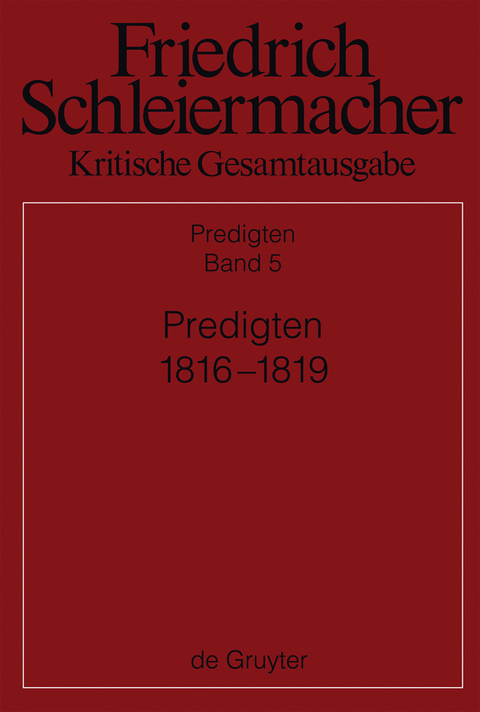 Predigten 1816-1819 - 