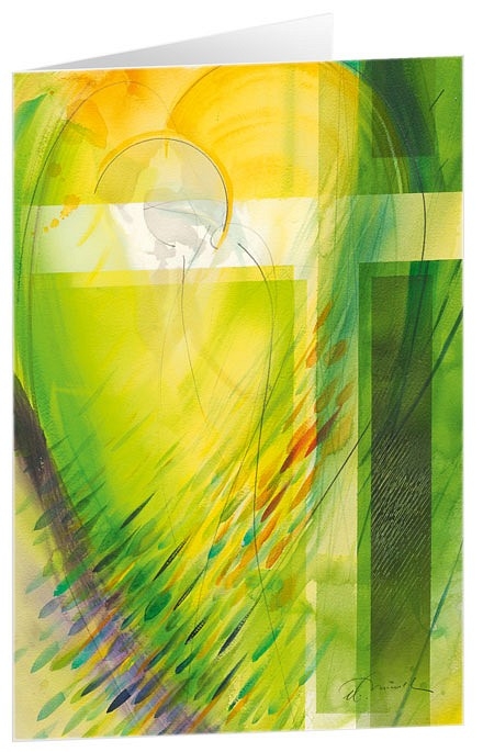 Der Engel tritt f&uuml;r dich ein - Kunst-Faltkarten ohne Text (5 St&uuml;ck) - 