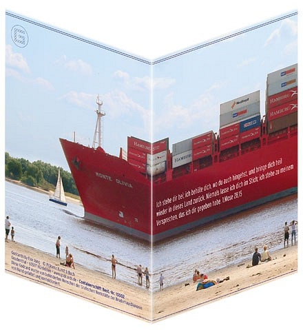 Containerschiff - Faltkarten (5 St&uuml;ck)