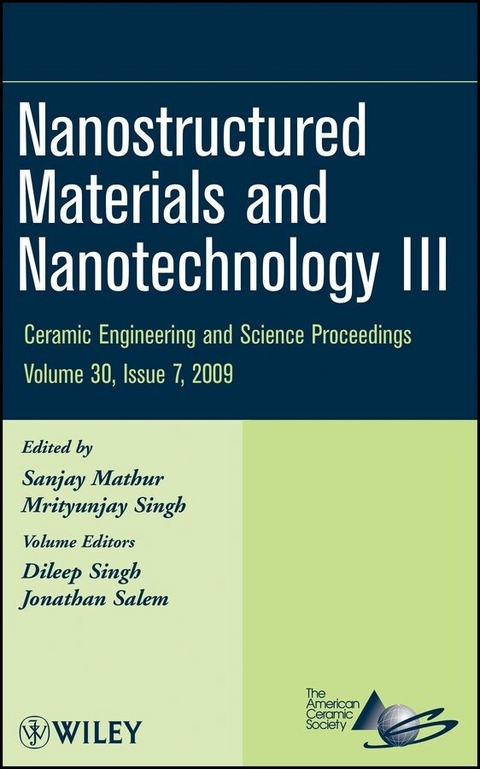 Nanostructured Materials and Nanotechnology III, Volume 30, Issue 7 - 