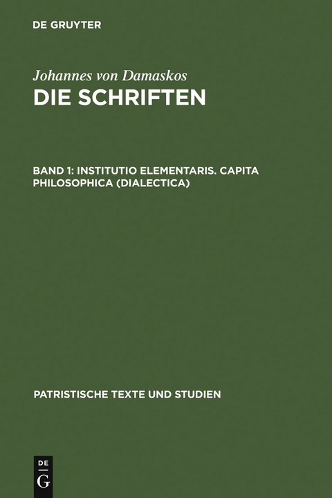 Institutio elementaris. Capita philosophica (Dialectica) - 