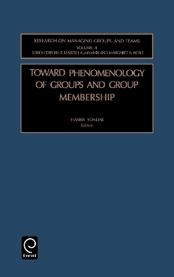 Toward Phenomenology of Groups and Group Membership - 