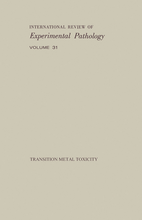 Transition Metal Toxicity - 