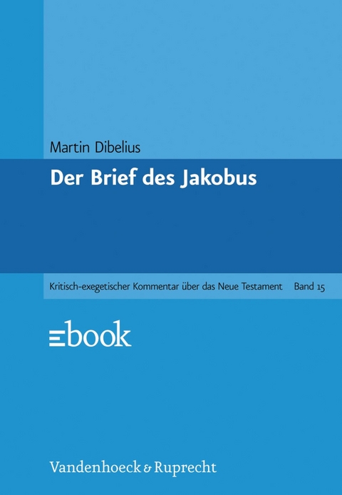 Der Brief des Jakobus -  Martin Dibelius