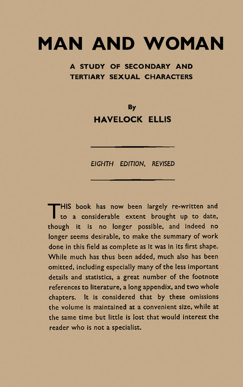 Man and Woman -  Havelock Ellis