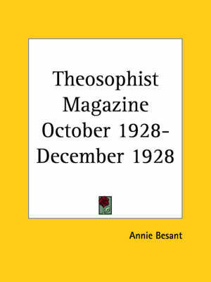 Theosophist Magazine (October 1928-December 1928)