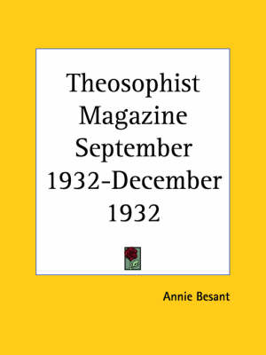 Theosophist Magazine (September 1932-December 1932)