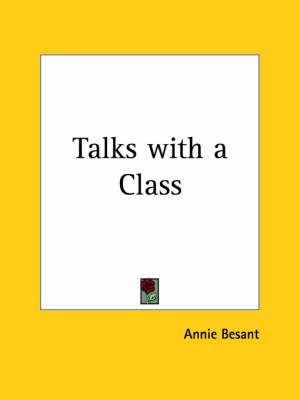 Talks with a Class (1922)