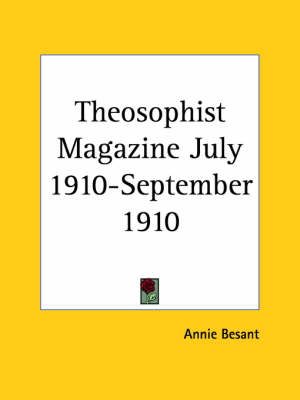 Theosophist Magazine (July 1910-September 1910) - 