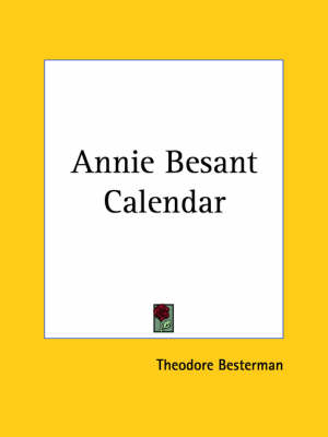 Annie Besant Calendar (1927)