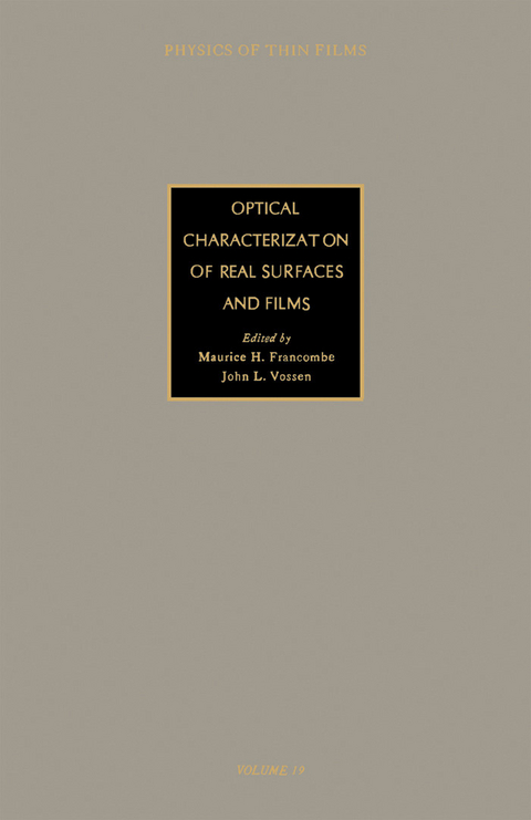 Optical Characterization of Real Surfaces and Films - 