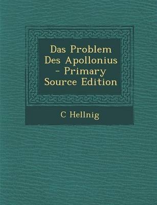 Das Problem Des Apollonius - C Hellnig
