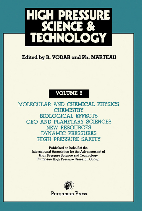 Molecular and Chemical Physics, Chemistry, Biological Effects, Geo and Planetary Sciences, New Resources, Dynamic Pressures, High Pressure Safety - 