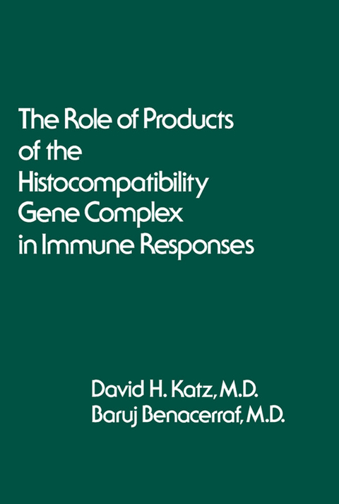 Role of Products of the Histocompatibility Gene Complex in Immune Responses - 