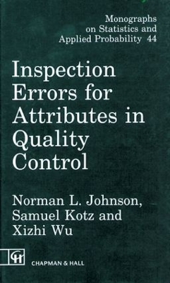 Inspection Errors for Attributes in Quality Control - Norman L. Johnson, Samuel Kotz, Xi-Zhi Wu
