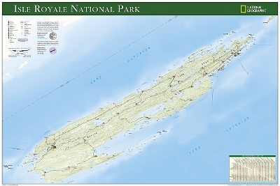 Isle Royale National Park Flat - National Geographic Maps