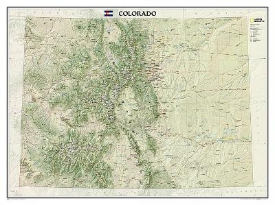 Colorado, Tubed - National Geographic Maps