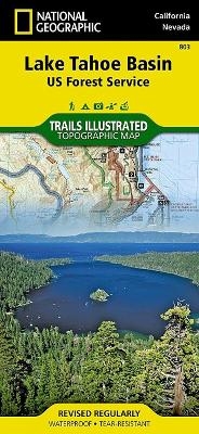 Lake Tahoe Basin -  National Geographic Maps