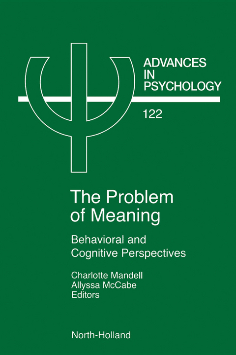 Problem of Meaning Behavioural and Cognitive Perspectives - 