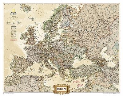 Europe Executive, Mural Flat - National Geographic Maps
