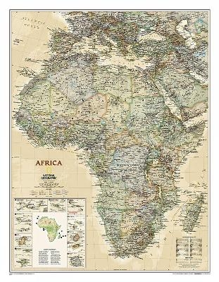 Africa Executive, Tubed - National Geographic Maps
