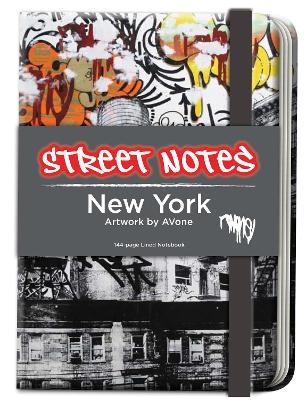 Street Notes-New York Artwork by AVone (Large Hardcover Journal)