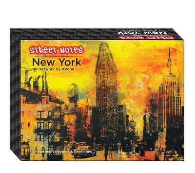 Street Notes-New York Artwork by AVone (Note Cards) -  Avone