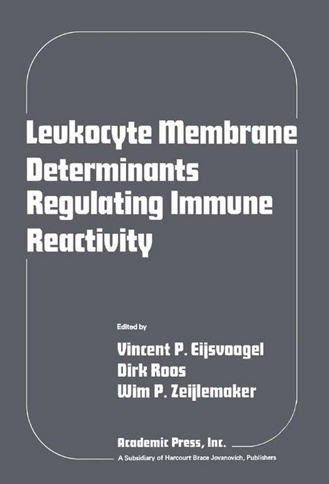 Leukocyte Membrane Determinants Regulating Immune Reactivity - 