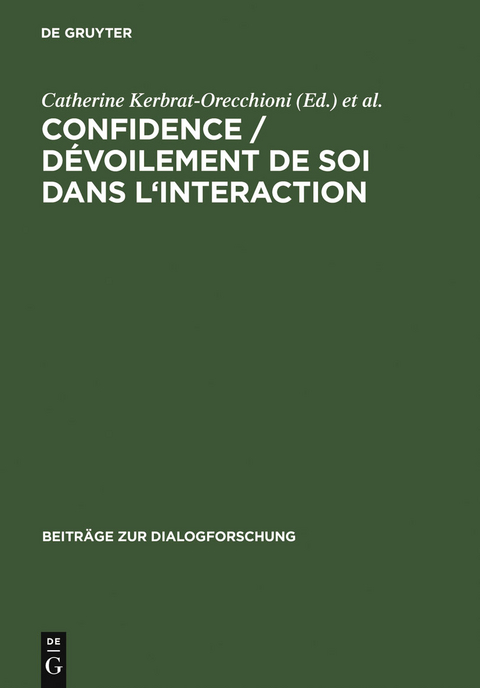 Confidence / D&eacute;voilement de soi dans l'interaction - 