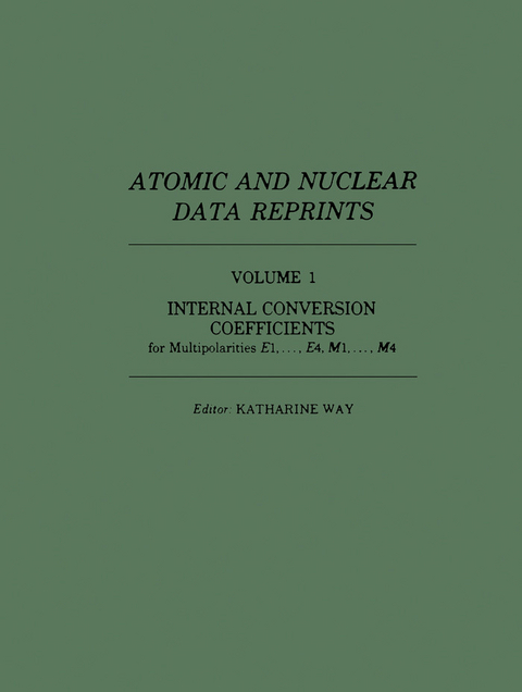 Internal Conversion Coefficients for Multipolarities E1,..., E4, M1,..., M4 - 