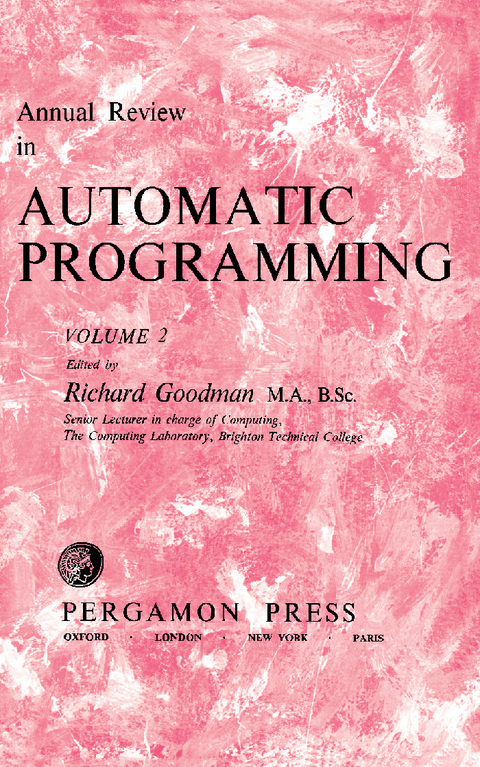 Annual Review in Automatic Programming - 