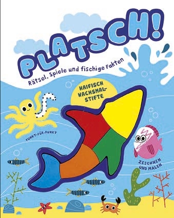 Platsch!, m. Haifisch-Wachsmalstiften - 