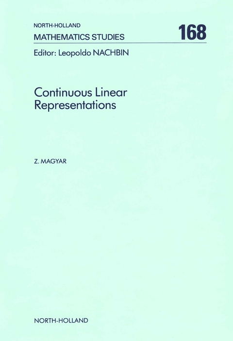 Continuous Linear Representations -  Z. Magyar