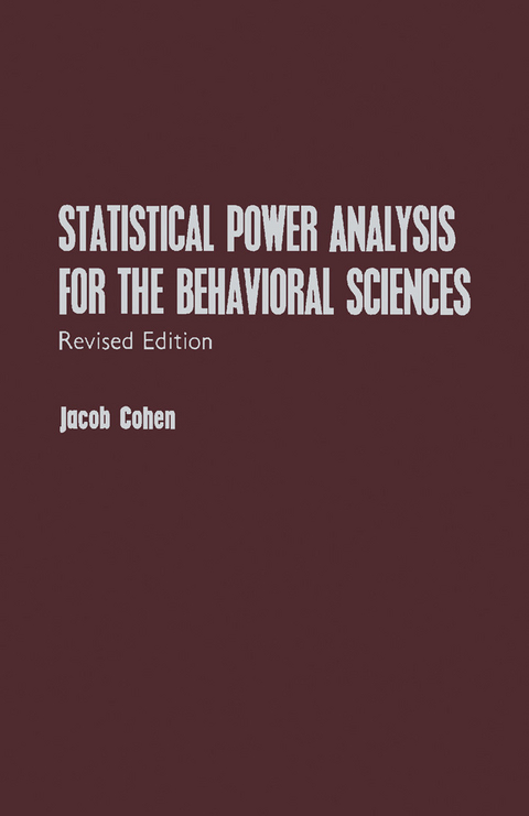 Statistical Power Analysis for the Behavioral Sciences -  Jacob Cohen