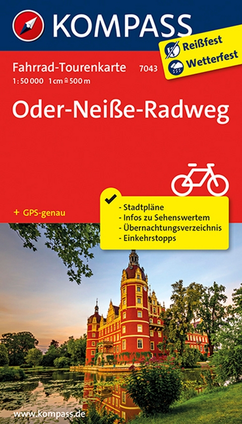 Fahrrad-Tourenkarte Oder-Nei&szlig;e-Radweg - 