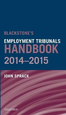 Blackstone's Employment Tribunals Handbook 2014-15