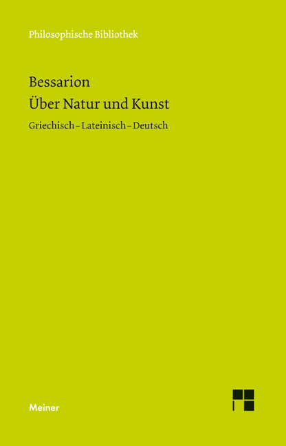 &Uuml;ber Natur und Kunst -  Bessarion
