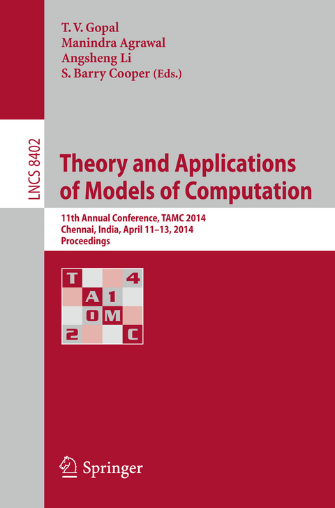 Theory and Applications of Models of Computation - 
