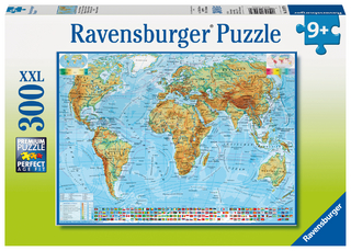Ravensburger Kinderpuzzle - 13097 Politische Weltkarte - Puzzle-Weltkarte für Kinder ab 9 Jahren, mit 300 Teilen im XXL-Format