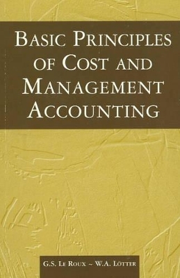 Basic Principles of Costs & Management Accounting