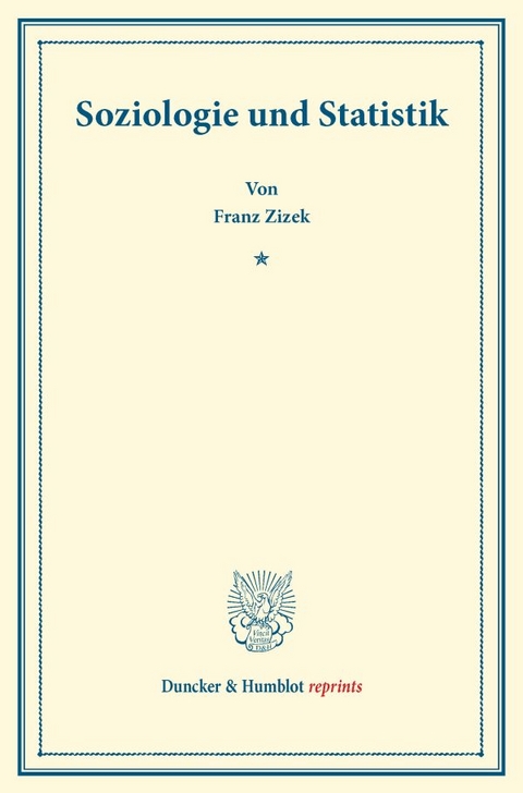 Soziologie und Statistik. - Franz Žižek