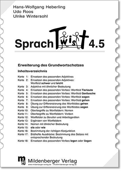 Sprachtwist. Lesen - Spannen - Kontrollieren / 4. Schuljahr: Arbeitskarten mit Selbstkontrolle f&uuml;r Deutsch: 5 Arbeitskartenprogramme mit je 18 Karten - Wolfgang Heberling, Udo Roos, Ulrike Wintersohl