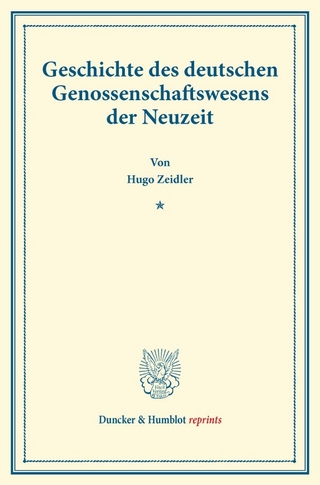 Geschichte des deutschen Genossenschaftswesens der Neuzeit.