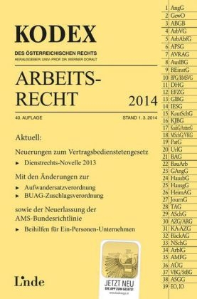 KODEX Arbeitsrecht 2014 - Edda Stech, Gerda Ercher-Lederer