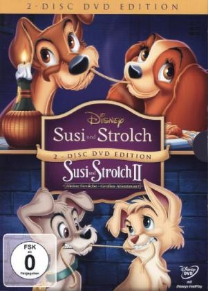 Susi und Strolch / Susi und Strolch 2 - Kleine Strolche, gro&szlig;es Abenteuer, 2 DVDs