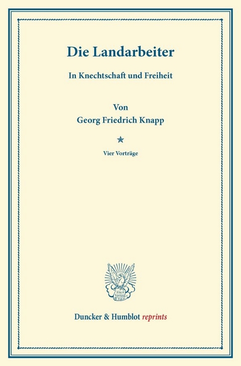 Die Landarbeiter - Georg Friedrich Knapp