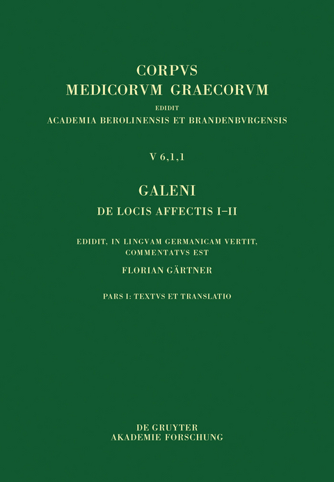 Galeni De locis affectis I&ndash;II -  Galenus