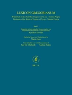 Lexicon Gregorianum, Volume 10 Band X - Nomina propria