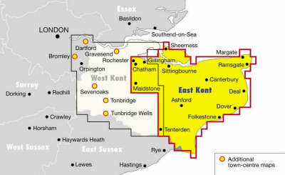 Ordnance Survey East Kent Street Atlas - D R Derrett