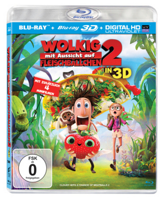Wolkig mit Aussicht auf Fleischbällchen 2 3D, 1 Blu-ray + Digital UV